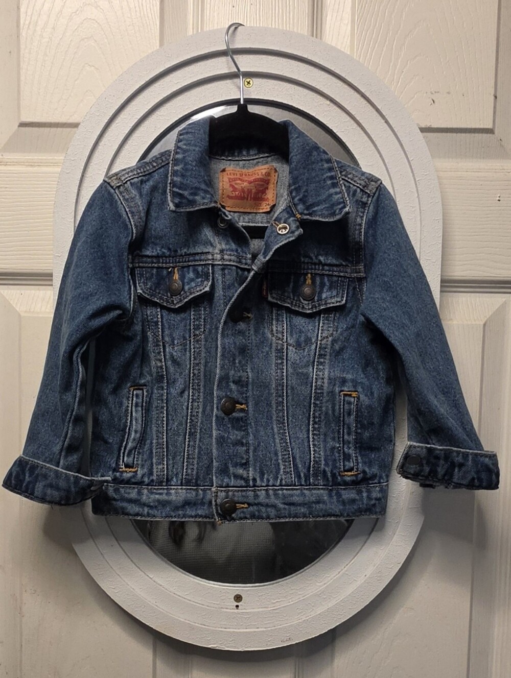 Levi's Kids Dark Blue Denim Jacket with Button Front